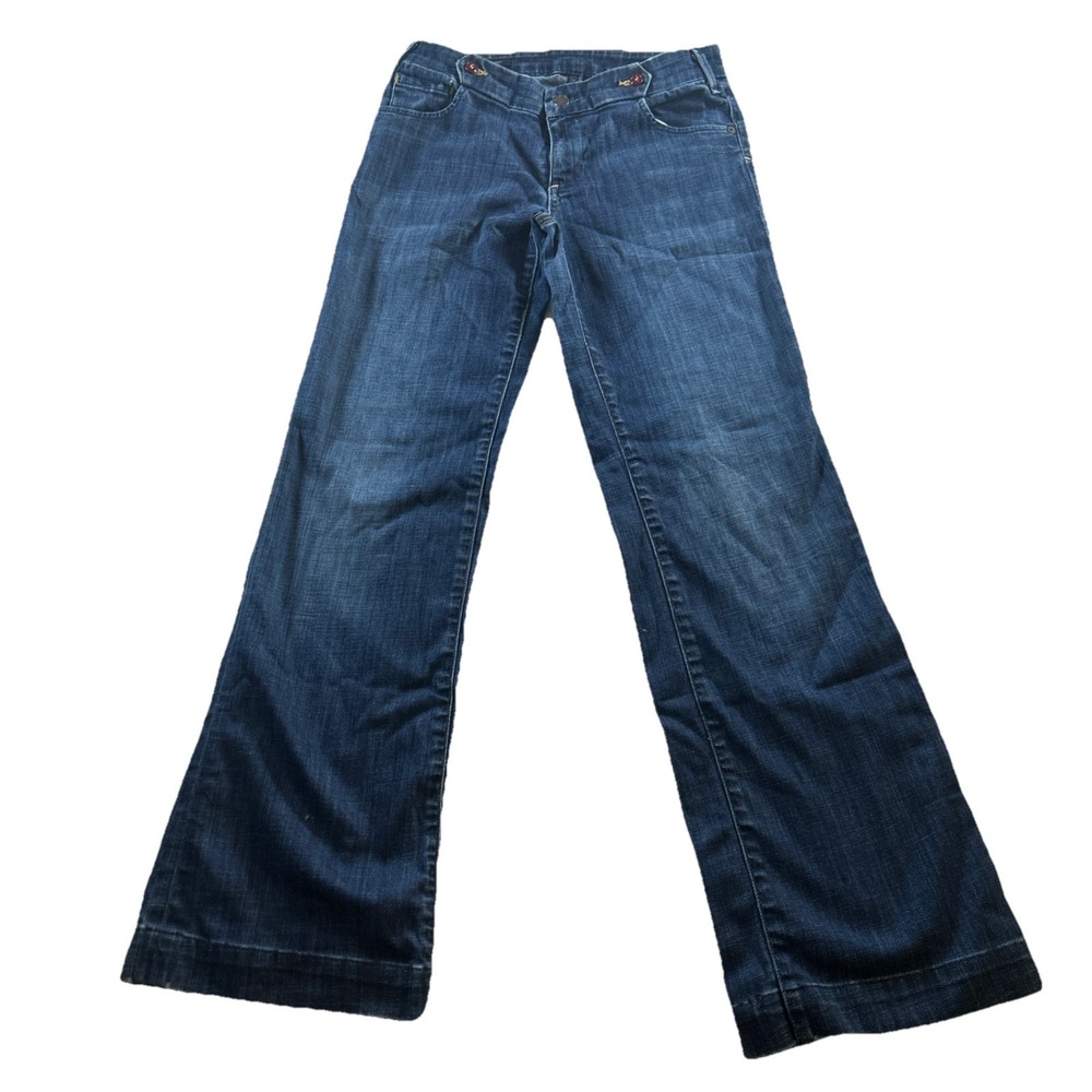 Citizens Of Humanity Cadet Stretch Jeans Women's 27x32 Blue Low Waist Wide Leg